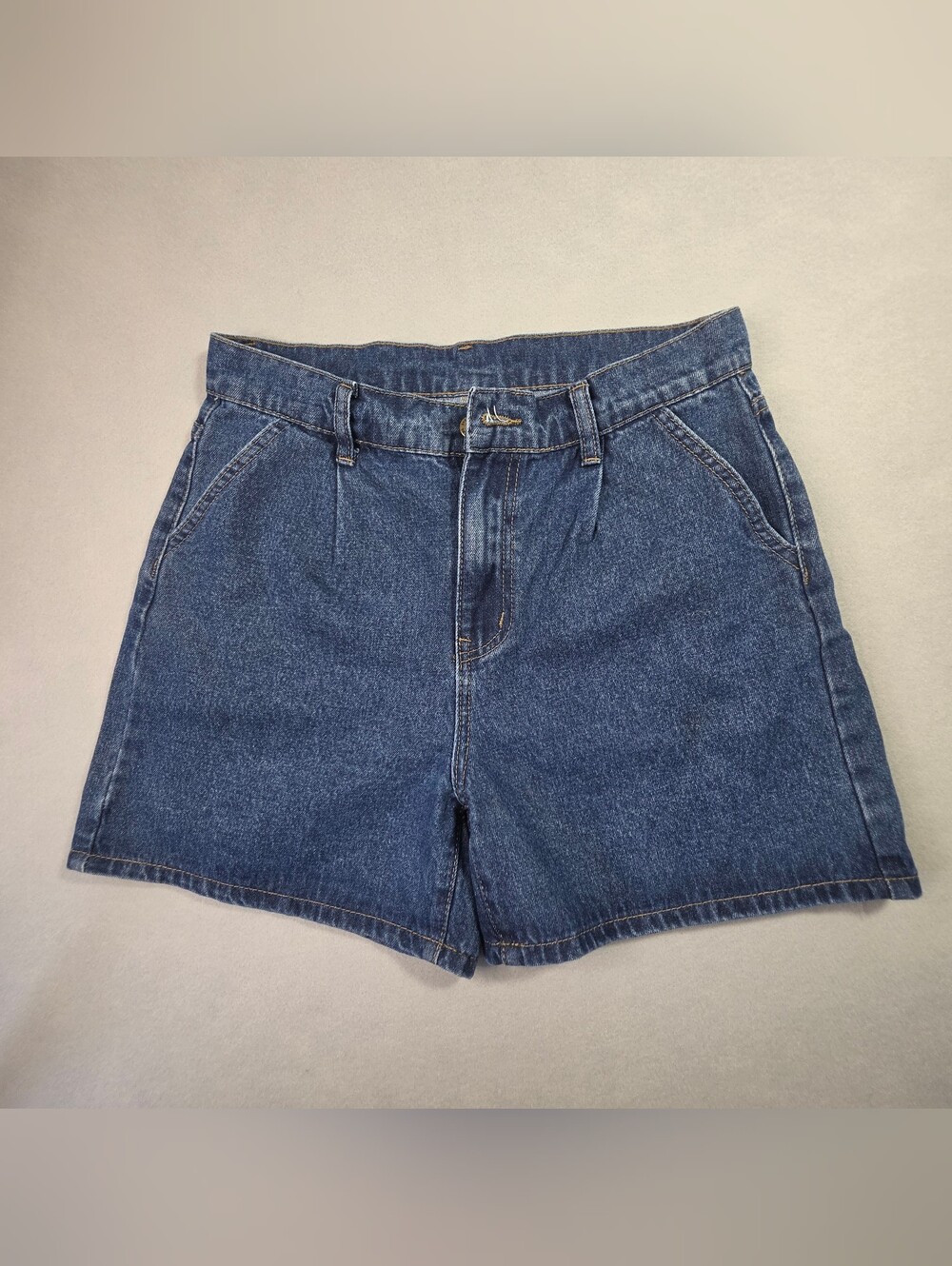 Shein Classic High-Waist Dark Blue Denim Shorts Size 30